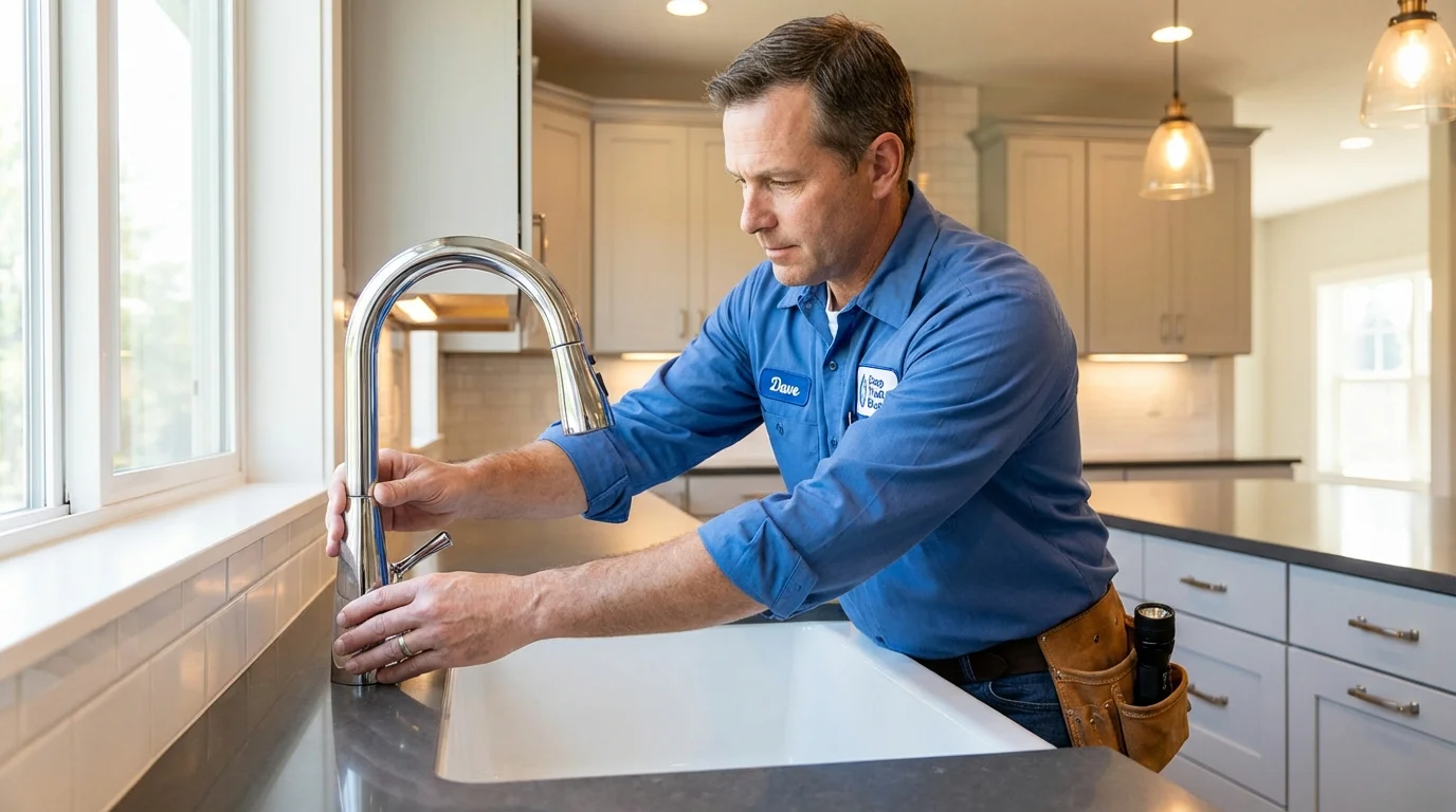 Kitchen faucet installation by Johns Plumbing LLC in Raymore